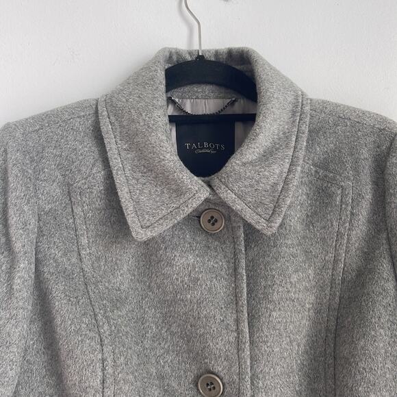 Talbots wool angora blend midi length overcoat jacket sz 12 - Picture 3 of 8